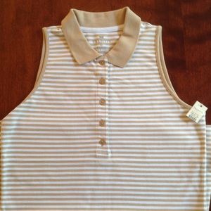 NWT Sleeveless Cotton Golf Shirt